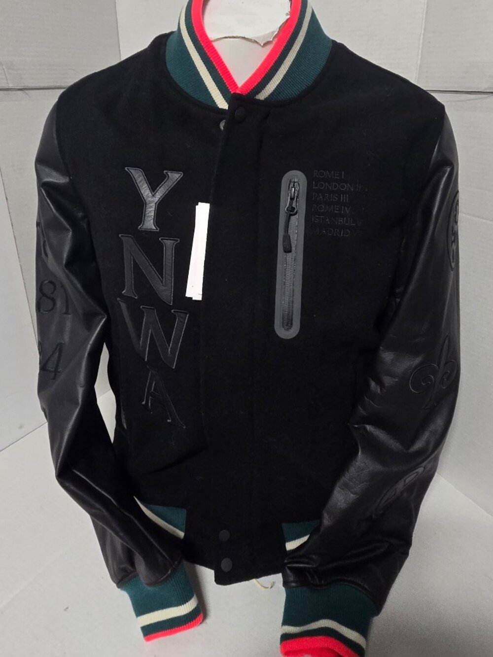 π₯ Rare Nike NSW Liverpool FC Destroyer Varsity Jacket Leather Sleeve Bomber NWT - Picture 1 of 6
